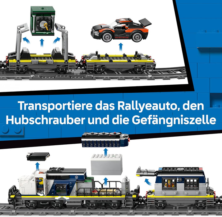 LEGO City City Überfall auf den Polizeizug - Ferngesteuerter Spielzeug Zug - Modellbau mit kreisförm