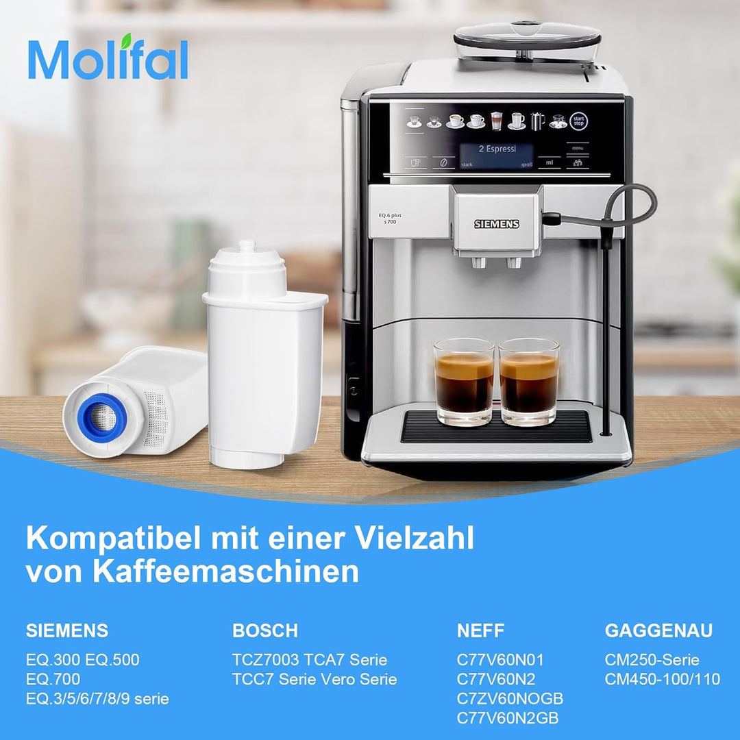 Ersatzwasserfilter für Siemens EQ Series, EQ5, EQ6, EQ9, S700, EQ500, S900, S500, TZ70003, TCZ7003,