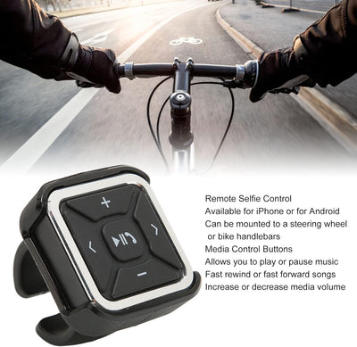 Bluetooth Medien Fernbedienung für Lenkradtasten, Wasserdichter Telefon Controller, Anrufe, Musik Co