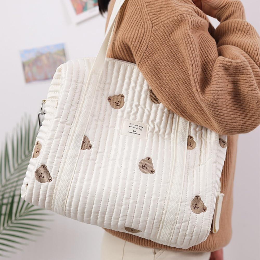 Bestickte Baby Wickeltasche, Universelle tragbare Wickeltaschen für Babys Neugeborene, Elegante Wick