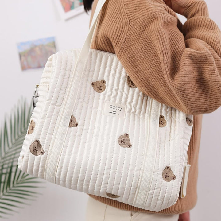Bestickte Baby Wickeltasche, Universelle tragbare Wickeltaschen für Babys Neugeborene, Elegante Wick