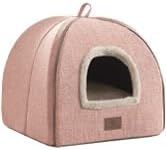 Katzenbett für Indoor-Katzen – Katzenhöhle, Katzenhaus Katzenzelt mit abnehmbarem, waschbarem, gepol