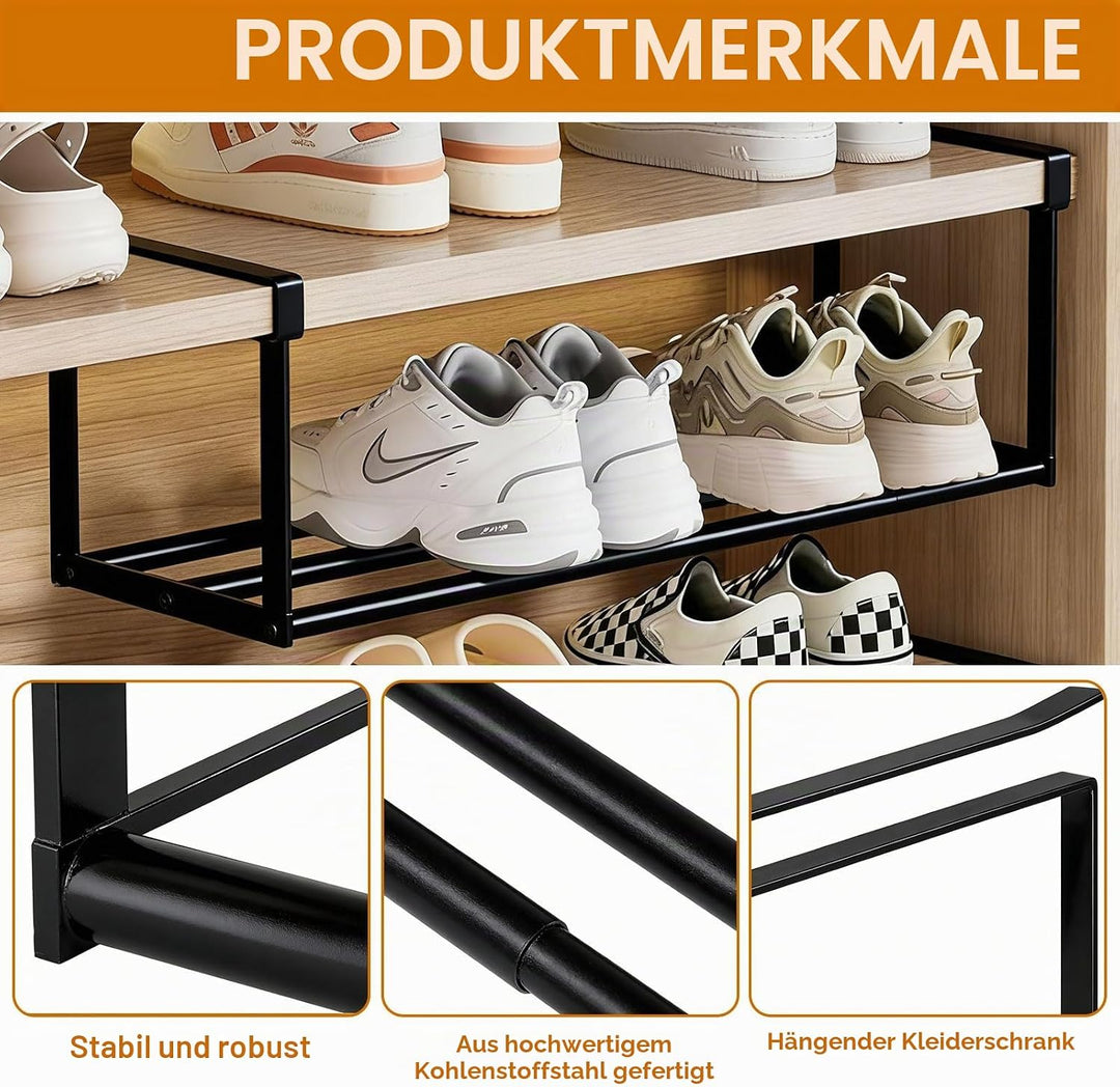Hängendes Schuhregal Organizer Im Schrank, Erweiterbar Schrankregal, Verstellbarer 40-70cm, Schuhorg