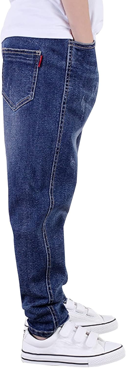 YoungSoul Jungen Jeanshosen - Jeans mit Abschürfungen - Kinder Hose mit elastischem Bund Gr. 128-176