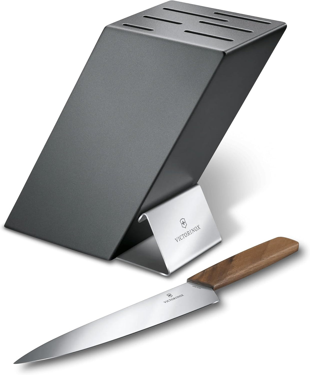 Victorinox Swiss Modern Messerblock ohne Inhalt, Messer-Aufbewahrung, Platz für 6 Messer, aus Buchen