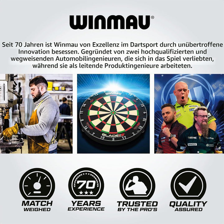 WINMAU Sniper 23 Gramm Professionelles Wolfram-Dart-Set mit Flights und Schäften (Shafts)