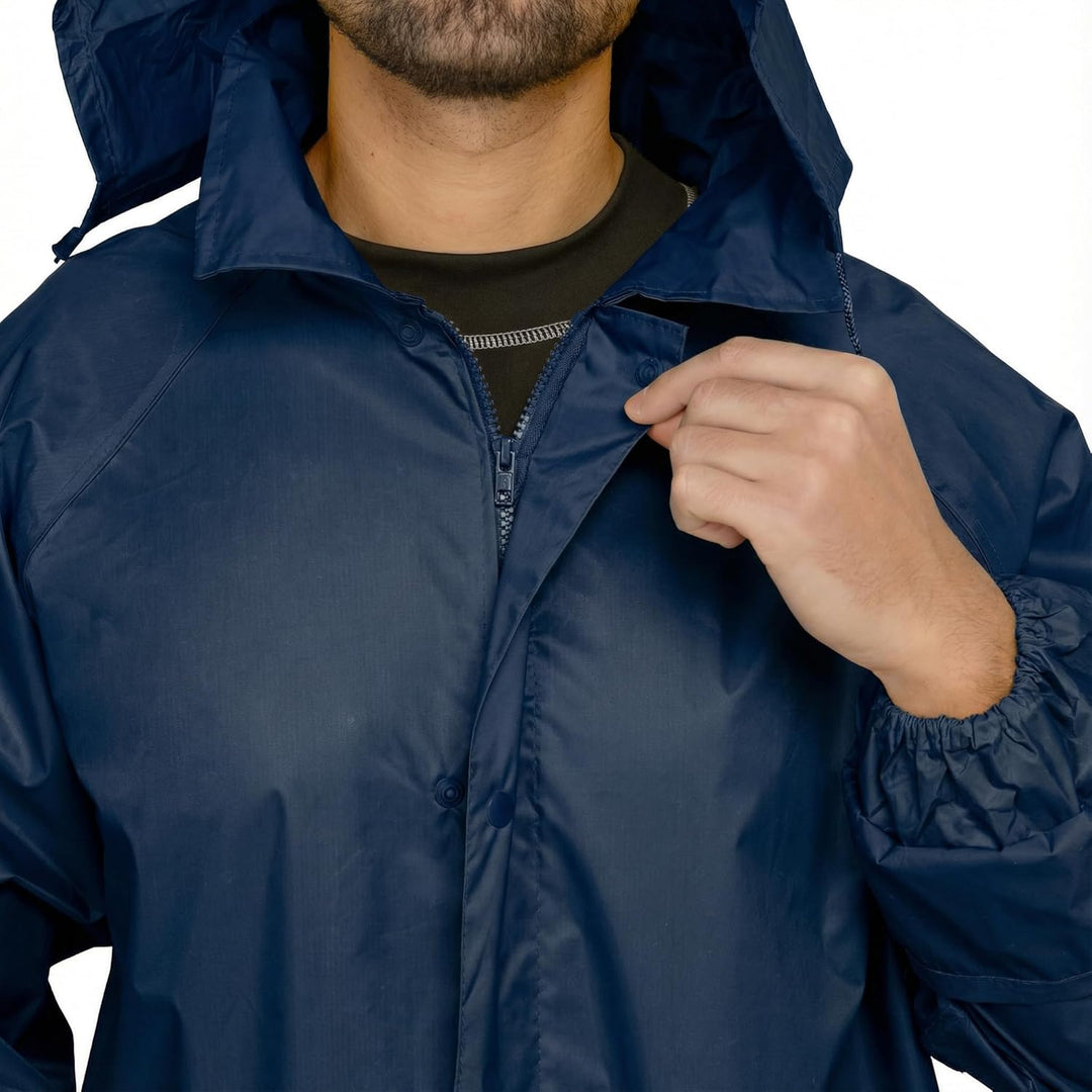 POSEIDON Regenmantel Herren Regenmantel Wasserdichte Lange Regenjacke Outdoor Wiederverwendbare Rege