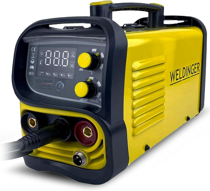 WELDINGER ME 130 mini Flux Fülldrahtschweissgerät + 1 kg Fülldraht + Fülldraht-Gasdüse + Stromdüsen