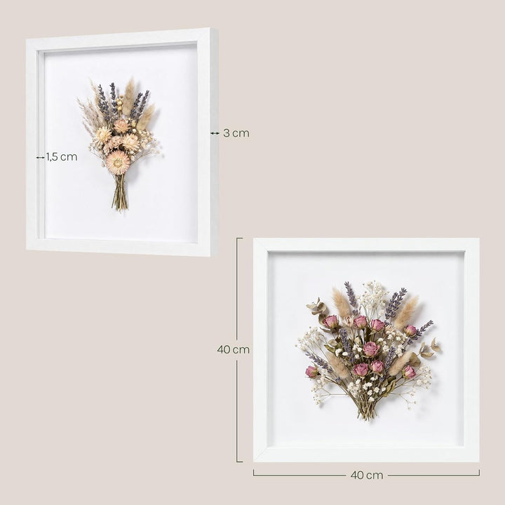 EUGAD 3D Bilderrahmen zum Befüllen, Bilderrahmen 40x40 cm, Objektrahmen, Tiefer Rahmen für Objekte b