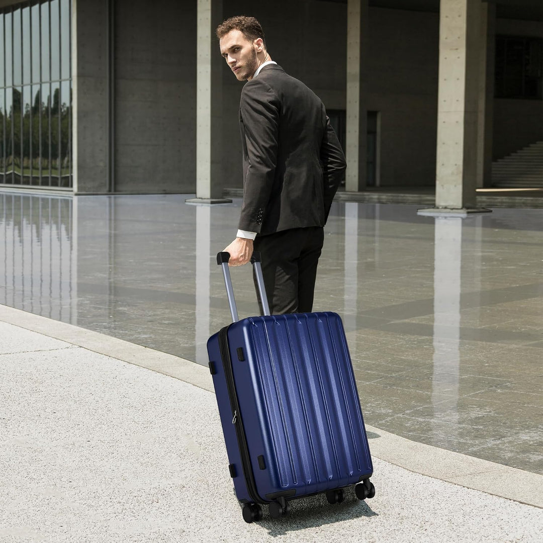 SHOWKOO Koffer Gross 75cm Hartschale Leicht Reisekoffer Polycarbonat Erweiterbar Haltbar Trolley Han