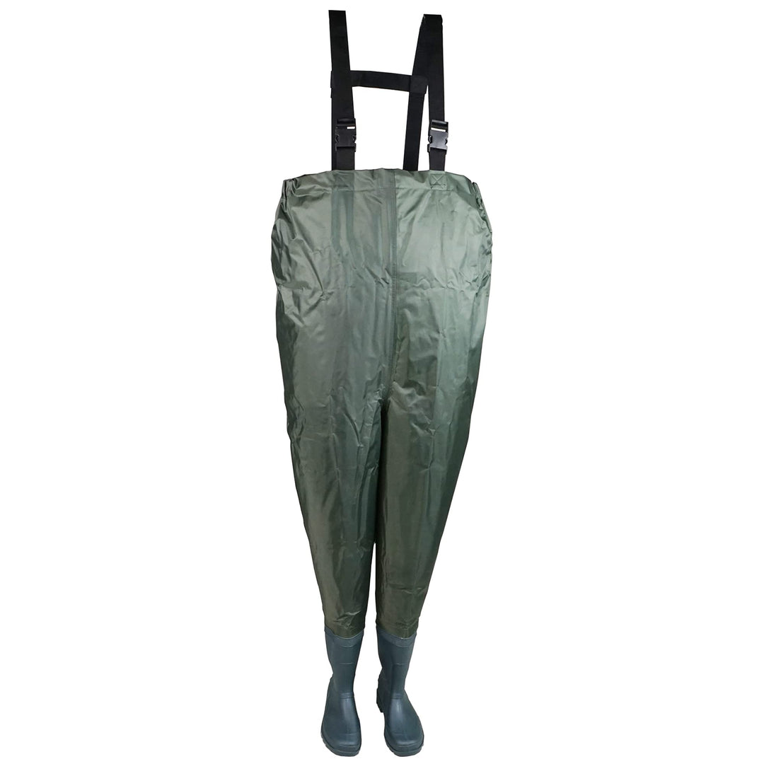 Q-Tac PVC Wathose mit rutschfesten Stiefeln, Anglerhose Grösse 41 – 46 43
