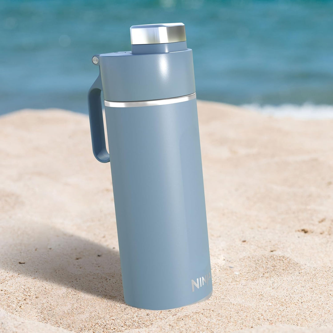 Ninja Thirsti Wasserflasche/Thermobecher to go, 700ml, auslaufsicherer Deckel, für kohlensäurehaltig