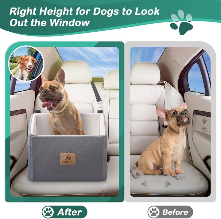 PAWBOSE Car Dog Seat, Auto-Hundesitz für kleine Hunde, Booster Hundesitz mit waschbarem, abnehmbarem