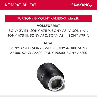 SAMYANG AF 50mm F1,4 II FE für Sony E + Samyang Lens Station – Standard Autofokus Objektiv für spieg