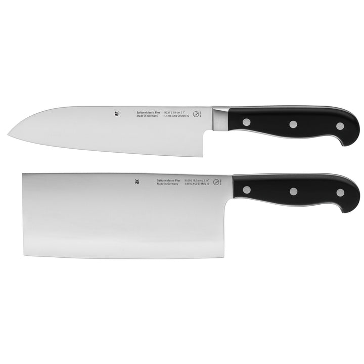 WMF Spitzenklasse Plus Asia Messerset 2teilig, Made in Germany, 2 Messer geschmiedet, Küchenmesser S