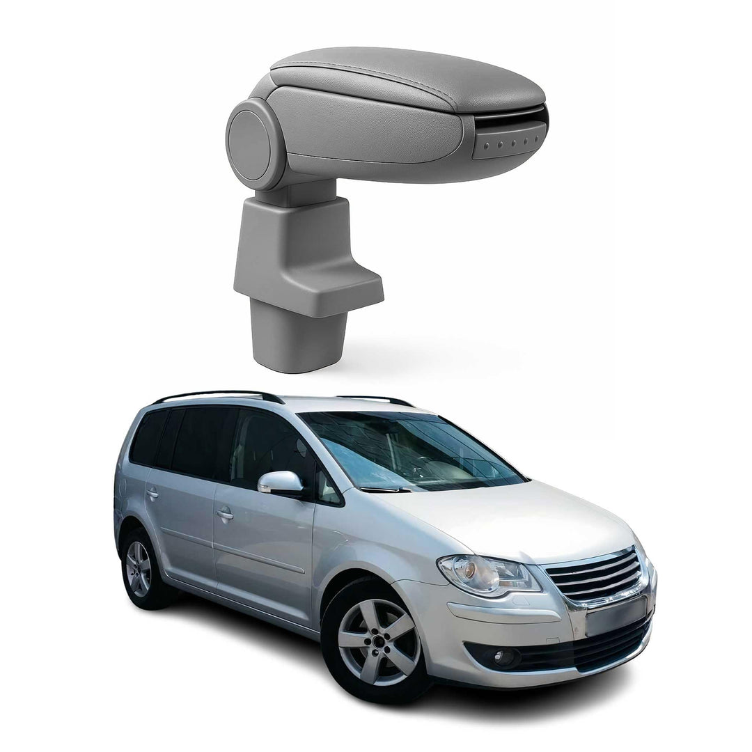 OMAC Armlehne für VW Touran 2003-2015 - Snap-On - ABS + Kunstleder - Keine Bohrung oder Installation