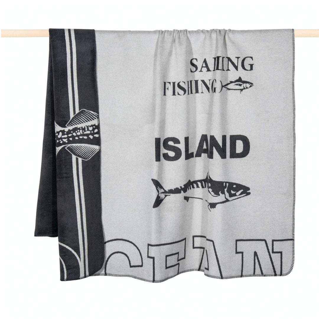 PAD - Beach - Decke/Wohndecke - Materialmix - Grau - 150 x 200 cm