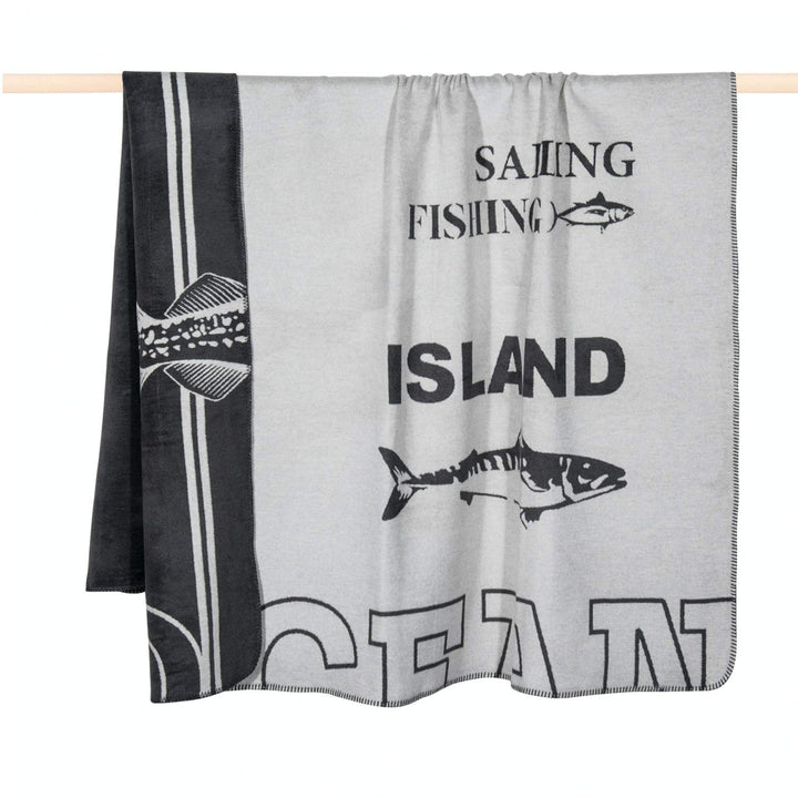 PAD - Beach - Decke/Wohndecke - Materialmix - Grau - 150 x 200 cm