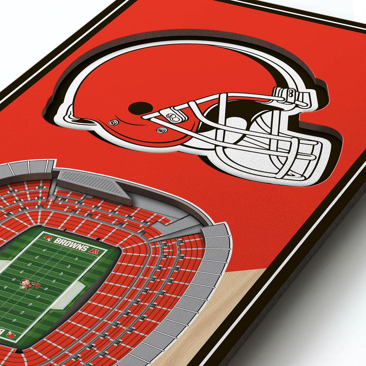 YouTheFan NFL 3D Stadion Banner, 15,2 x 48,3 cm Cleveland Browns, Cleveland Browns