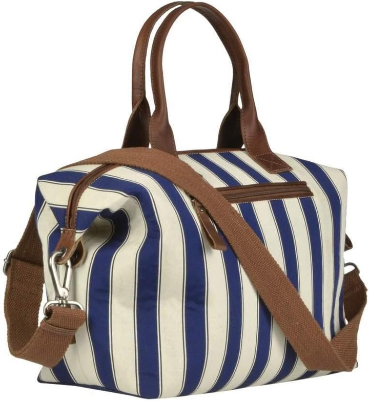 Berba Shopper Damen 2in1 Handtasche Umhängetasche Navy Striped