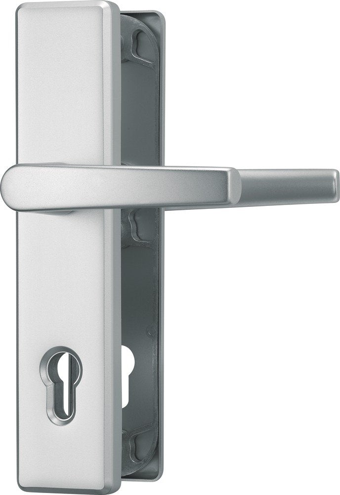 ABUS Tür-Schutzbeschlag HLS214 F1, mit beidseitigem Drücker, aluminium 21035 Beidseitig Drücker F1 A