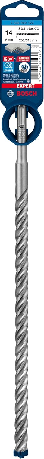 Bosch Professional 1x Expert SDS plus-7X Hammerbohrer (für Stahlbeton, Ø 14,00x315 mm, Zubehör Bohrh