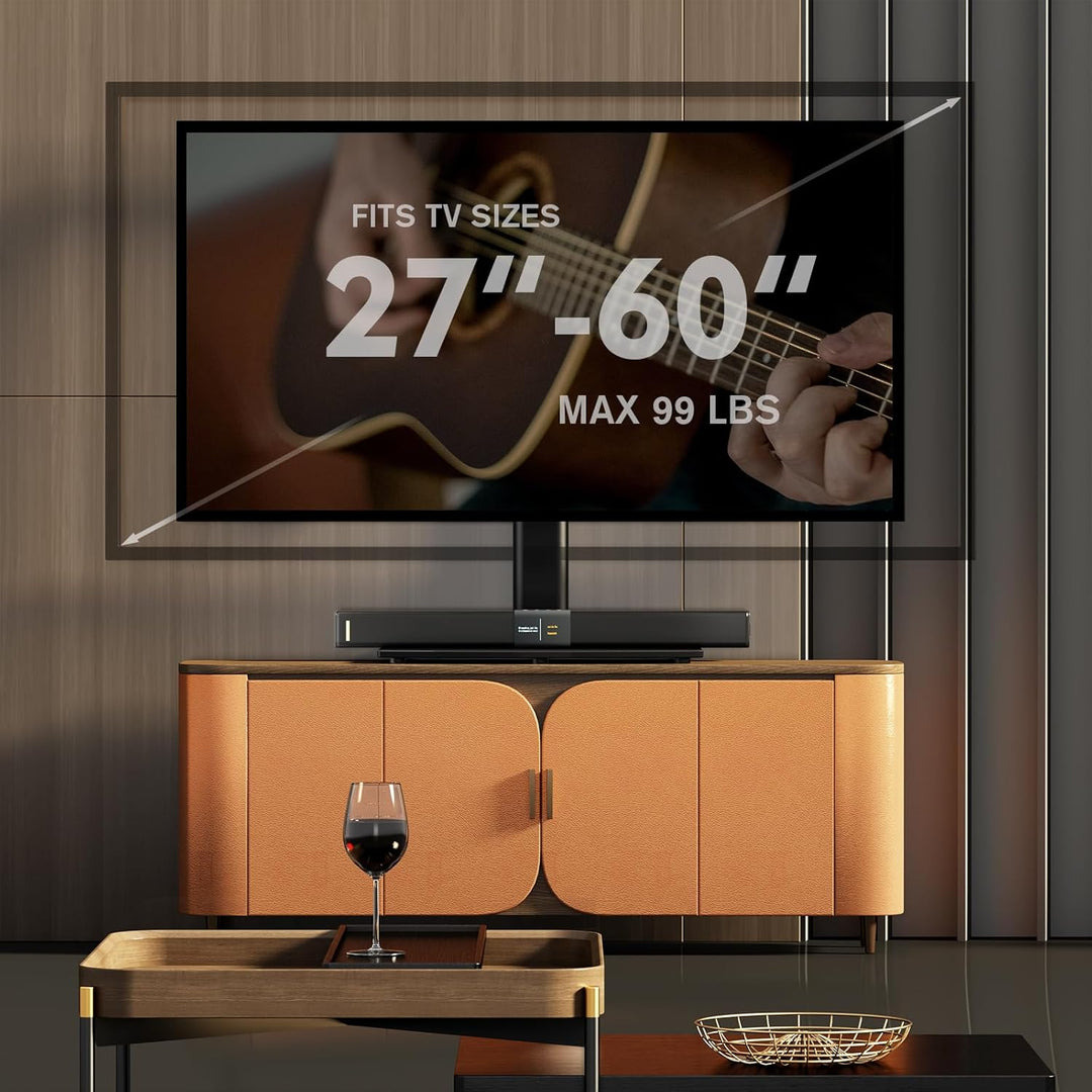 Universal schwenkbarer TV-Ständer/Tischfuss TV-Ständer 27 bis 60 Zoll TVs 80 Grad schwenkbar, 4 Stuf