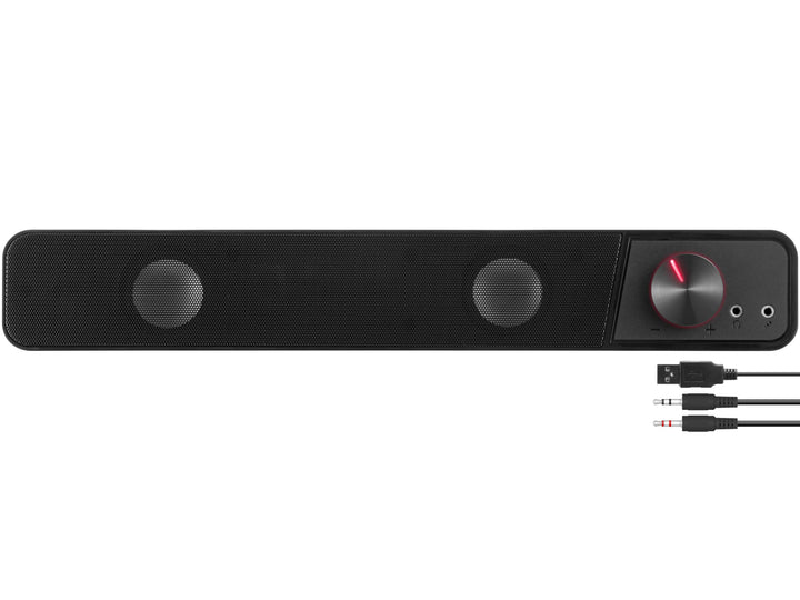 Speedlink BRIO Stereo Soundbar – Computer-Soundbar, exzellente Audioqualität, 12 Watt, 2x 3,5mm-Klin