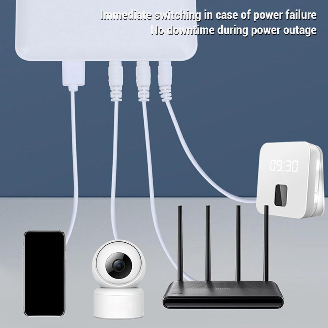 UPS Battery Backup 6000mAh 5 V 9 V 12V Notfallleistung mit LED -Indikator -Batterieüberwachung Kompa