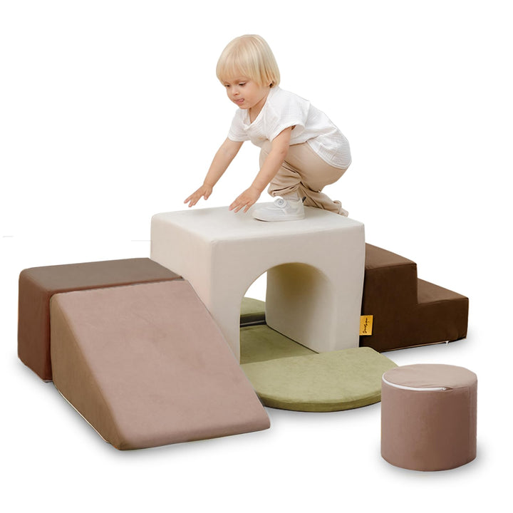 BanaSuper Schaumstoff-Kletterblöcke für Kinder, Schaumstoff Bausteine XXL, EN71-zertifiziert & rutsc