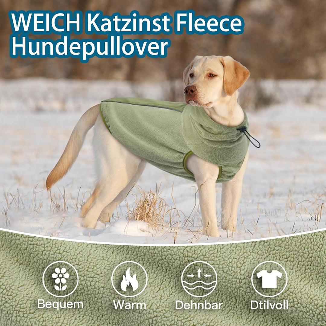 Hunde Mantel Winter - Dehnbar Winter Hundemantel mit Reflektorstreifen | Leichter Winterjacke Hund m