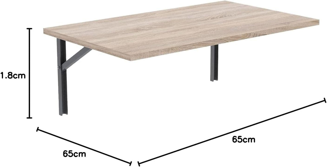 mikon 65x65 | Wandklapptisch Klapptisch Wandtisch Küchentisch Schreibtisch Kindertisch | Sonoma 65x6