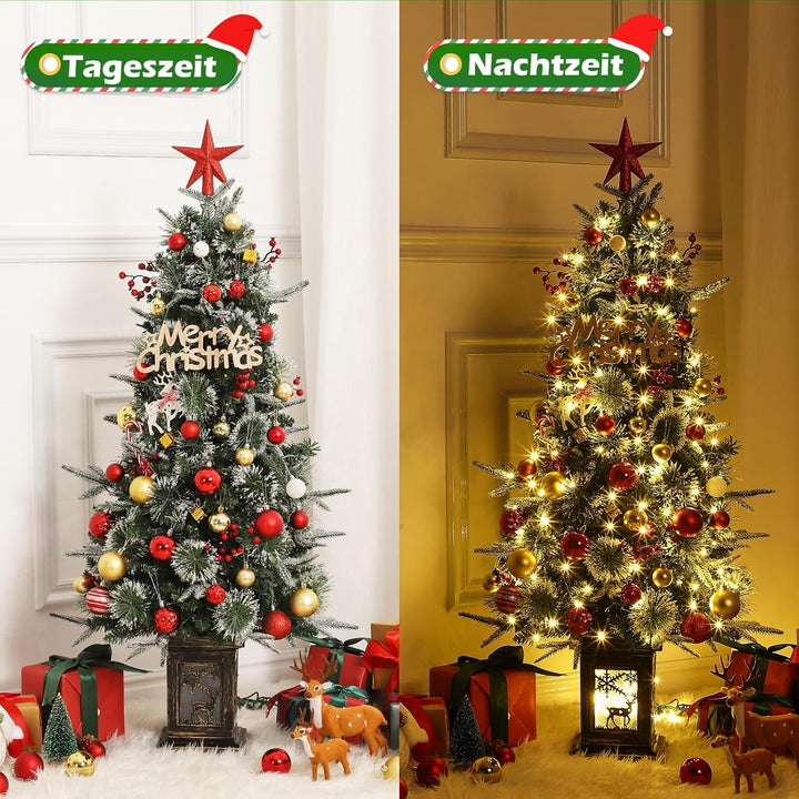 Garvee 125cm Weihnachtsbaum Mit 150 LED-Lichtern,9 Lichtmodi mit Basis, Künstlicher Weihnachtsbaum,W