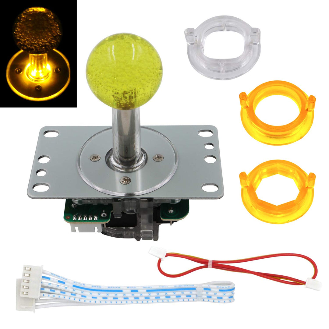 Arcade LED Joystick SANWA Style Fight Game Joystick LED Stick Retro Joy Circular Octagonal Limiter f