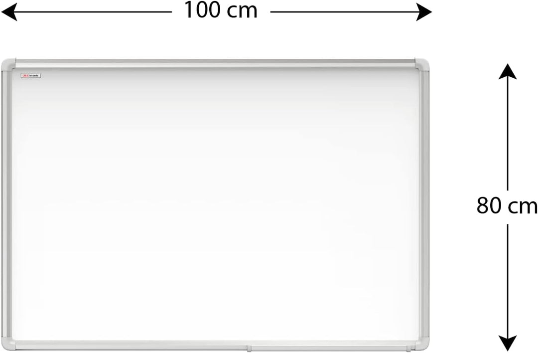 Allboards, magnetisches Whiteboard mit Expo-Alurahmen, trocken abwischbar und beschreibbar, wandmont
