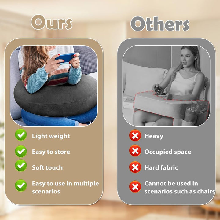 Lesekissen für Gaming, Armlehne Unterstützung Bücherkissen, U-förmiges Lap Kissen Ergonomisches Crea
