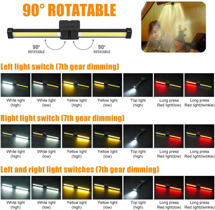 Posing Lamp Gym, Gym Lamp for Posing, Wiederaufladbare LED Arbeitsleuchte, Magnetic LED Flashlight,