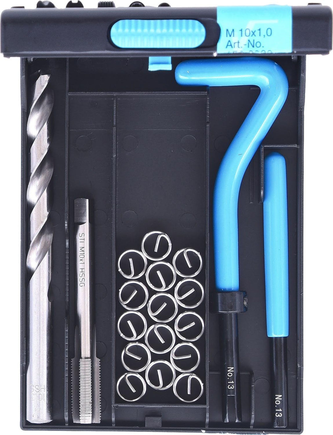 KS Tools 150.6060 Nirostahl Gewinde-Reparatur-Satz M10x1,0x14mm, 19-tlg.
