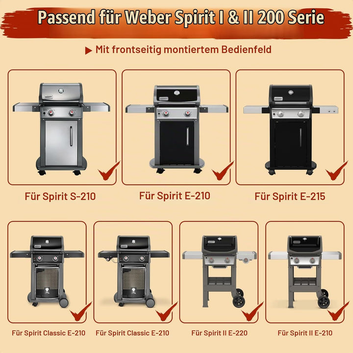 Denmay 38.9cm Flavorizer Bar 7635 für Weber Spirit I II 200 Serie E210, E220, S210, S220 (mit vorder