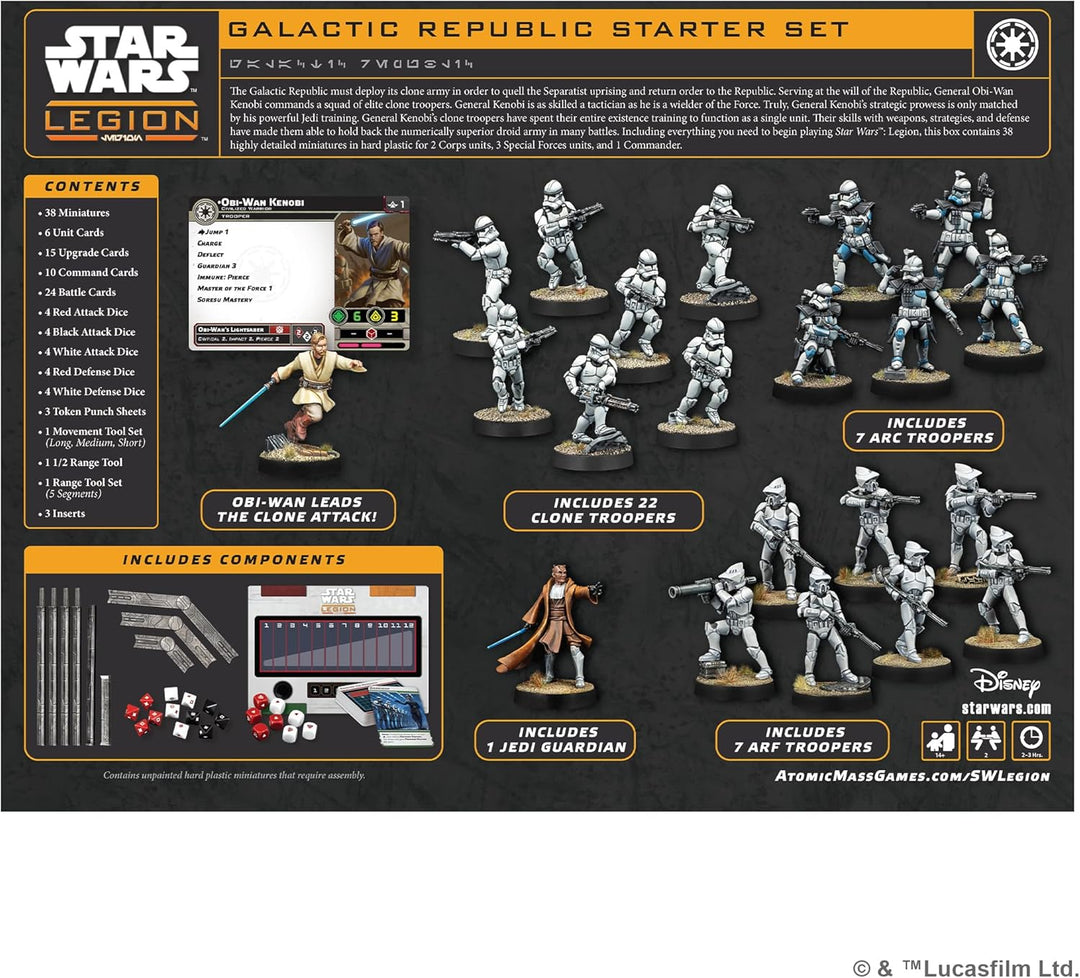 Asmodee, Star Wars: Legion – Galactic Republic Starter Set (Galaktische Republik-Starterset), Atomic