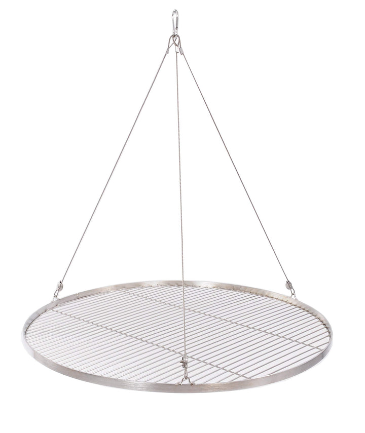 80 cm Grillrost Edelstahl für Schwenkgrill 3 Bein BBQ Grill Rost mit Seil 14 mm Stababstand