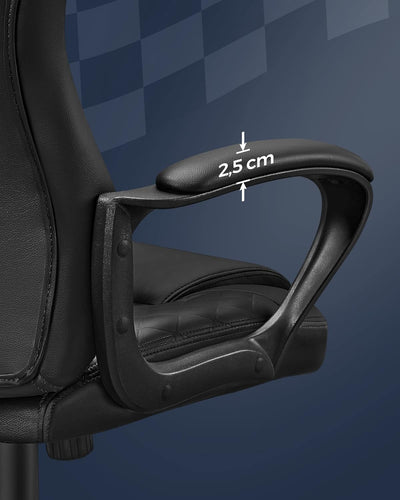 SONGMICS Gamingstuhl, Bürostuhl mit Wippfunktion, Racing Chair, ergonomisch, S-förmige Rückenlehne,