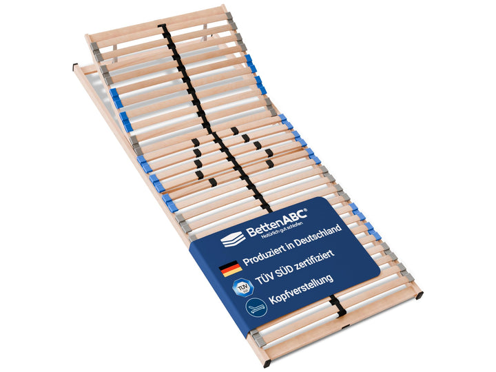 Madera 7 Zonen Lattenrost zur Selbstmontage, mit 28 Leisten, extra stabil durch durchgehende Holme,