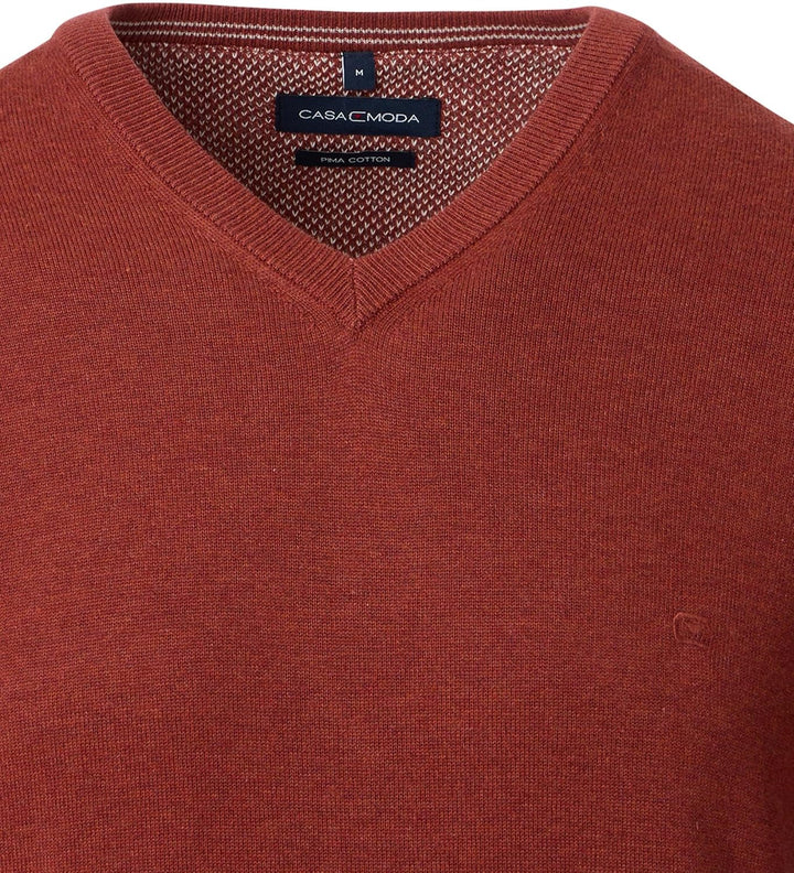 CASAMODA Herren Pullover 3XL Dunkelorange, 3XL Dunkelorange