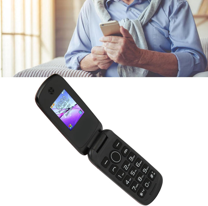 Klapptelefon für Senioren, Entsperrt, 3G LTE Dual SIM, Grosse Tasten mit Lautsprecher, Grosse Tasten