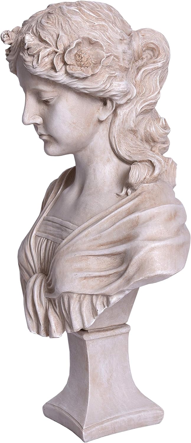 Atemberaubende Frauenbüste mit Blumenkranz Frauenfigur Mädchenbüste Empire Stil CW215 Palazzo Exklus