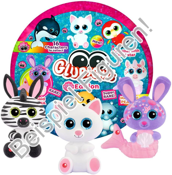 Bundle mit Blue Ocean Glubschis Sammelfigur Muschel Serie 4 - Glubschi Glitzer Figur - 8 Tüten - Exk