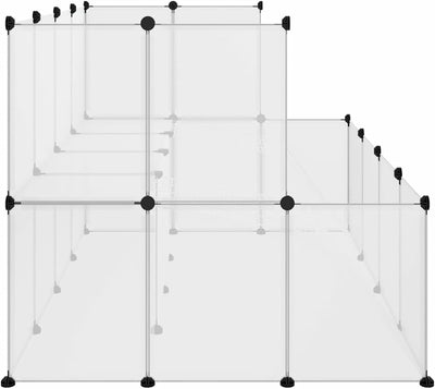 Tidyard Kleintierkäfig Haustierkäfig Transparent 143 x 107 x 93 cm (L x B x H),PP (Polypropylen), St