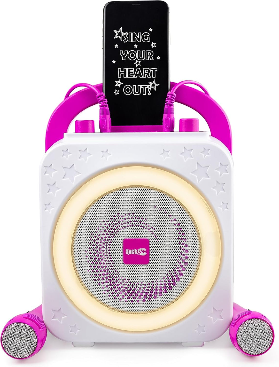 RockJam Ring Bluetooth Karaoke Machine with Two Mics
