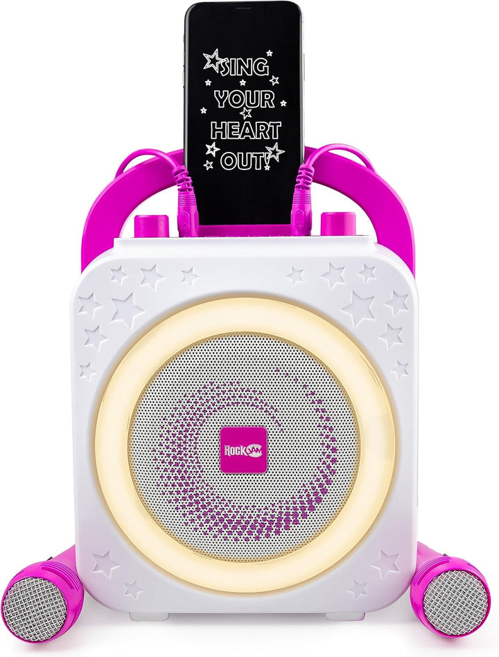 RockJam Ring Bluetooth Karaoke Machine with Two Mics